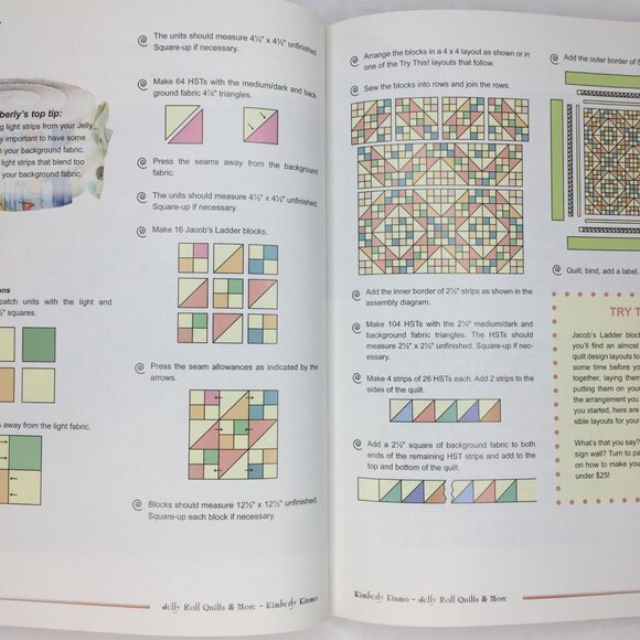 Kimberly Einmo Jelly Roll Quilts & More Quilting Patterns Designs Ideas Book - Picture 6 of 12